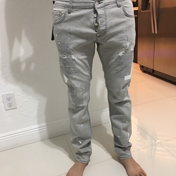 dsquared jeans mens grey